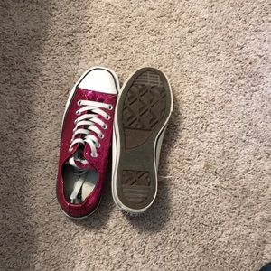 Pink sparkly converse